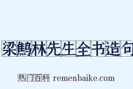 梁鹪林先生全书造句是什么意思的图片